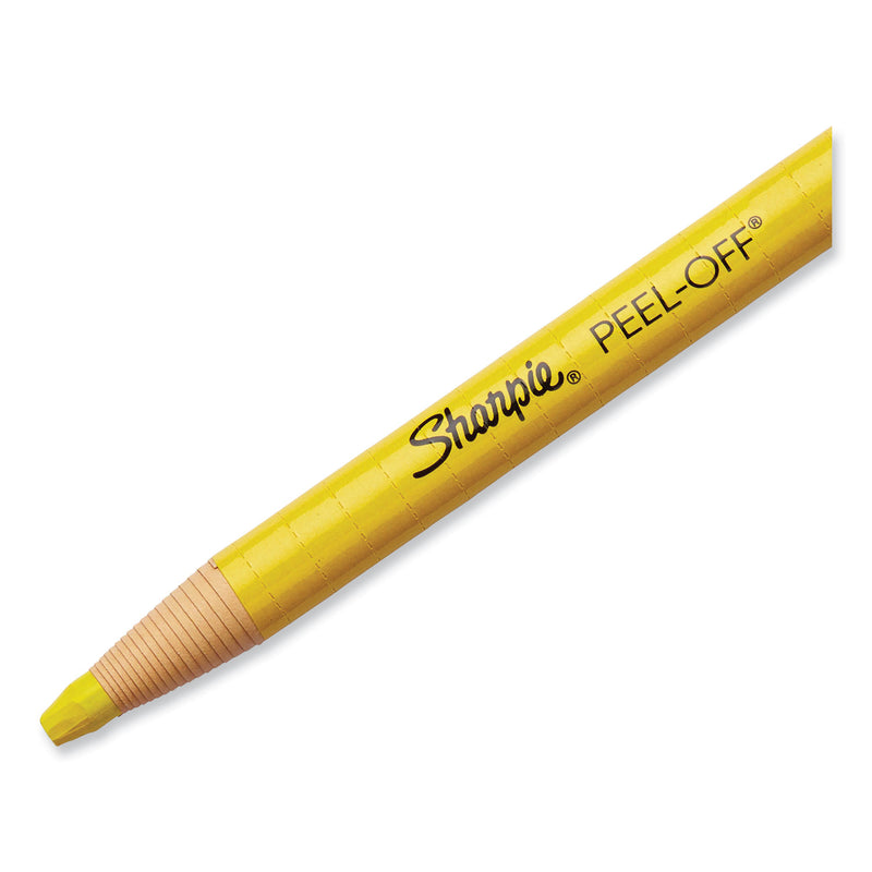 Sharpie Peel-Off China Markers, Yellow, Dozen