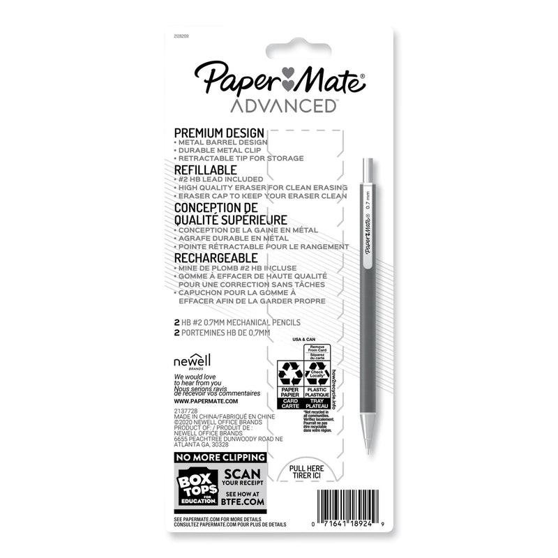 Paper Mate Advanced Mechanical Pencils, 0.7 mm, HB (