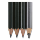 Prismacolor Scholar Graphite Pencil Set, 2 mm, Assorted Lead Hardness Ratings, Black Lead, Dark Green Barrel, 4/Set