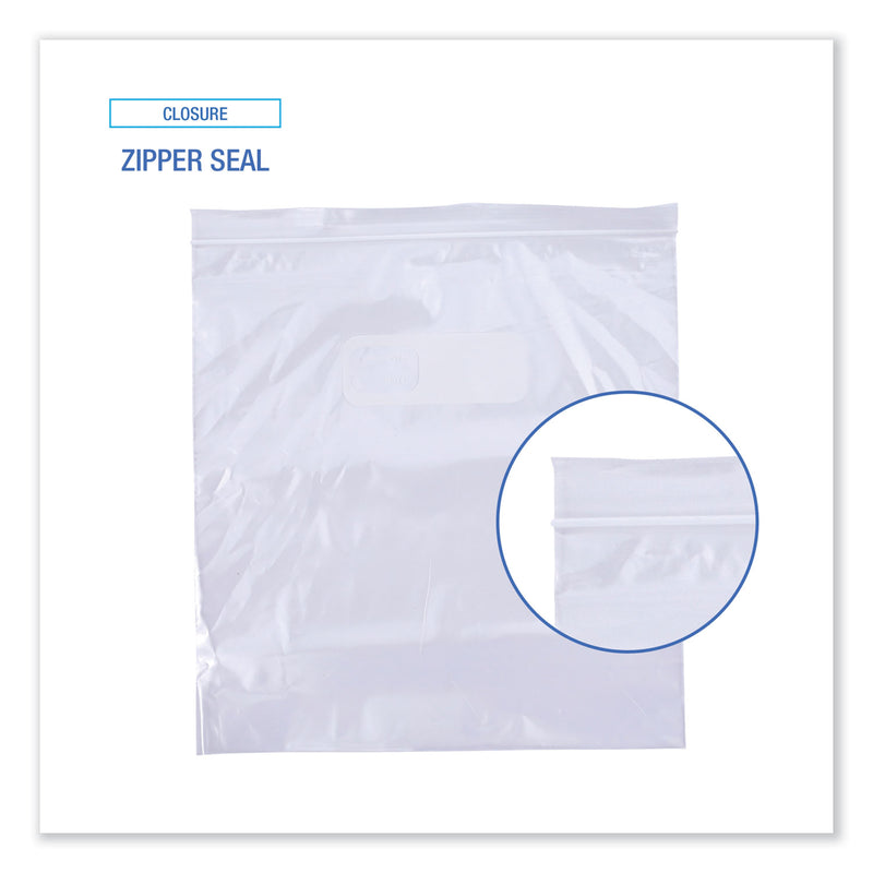 Boardwalk Reclosable Food Storage Bags, 1 gal, 2.7 mil, 10.5" x 11", Clear, 250/Box