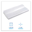 Boardwalk Reclosable Food Storage Bags, 2 gal, 1.75 mil, 13" x 15", Clear, 100/Box