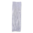 Boardwalk Three-Piece Cutlery Kit, Fork/Knife/Teaspoon, Polypropylene, White, 250/Carton