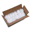 Boardwalk Three-Piece Cutlery Kit, Fork/Knife/Teaspoon, Polypropylene, White, 250/Carton