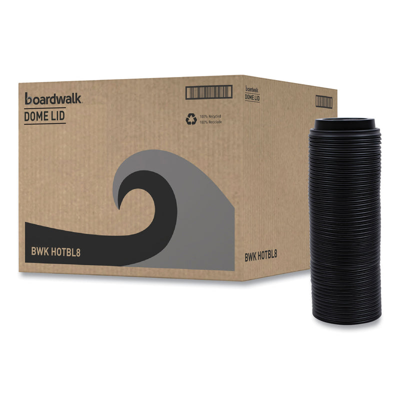 Boardwalk Hot Cup Lids, Fits 8 oz Hot Cups, Black, 1,000/Carton