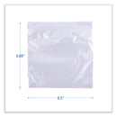 Boardwalk Reclosable Food Storage Bags, Sandwich, 1.15 mil, 6.5" x 5.89", Clear, 500/Box