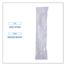 Boardwalk Mediumweight Wrapped Polypropylene Cutlery, Soup Spoon, White, 1,000/Carton