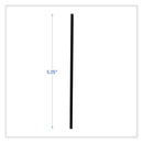 Boardwalk Single-Tube Stir-Straws, 5.25", Polypropylene, Black, 1,000/Pack, 10 Packs/Carton