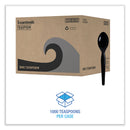 Boardwalk Heavyweight Wrapped Polystyrene Cutlery, Teaspoon, Black, 1,000/Carton