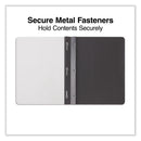 Universal Clear Front Report Cover with Fasteners, Three-Prong Fastener, 0.5" Capacity, 8.5 x 11, Clear/Black, 25/Box
