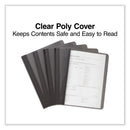 Universal Clear Front Report Cover, Prong Fastener, 0.5" Capacity, 8.5 x 11, Clear/Black, 25/Box