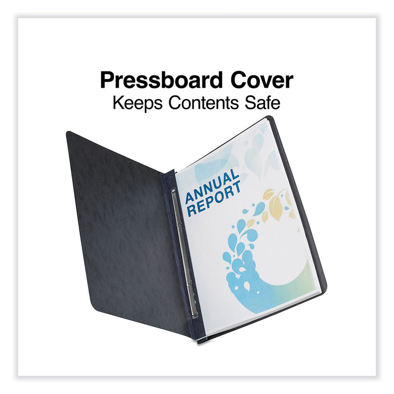 Universal Pressboard Report Cover, Two-Piece Prong Fastener, 3" Capacity, 8.5 x 11, Black/Black
