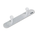 Safco Nail Head Wall Coat Rack, Two Hooks, Metal, 12w x 2.75d x 2h, Satin