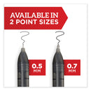 Sharpie Professional Design Roller Ball Pen, Stick, Fine 0.5 mm, Blue Ink, Black Barrel, Dozen