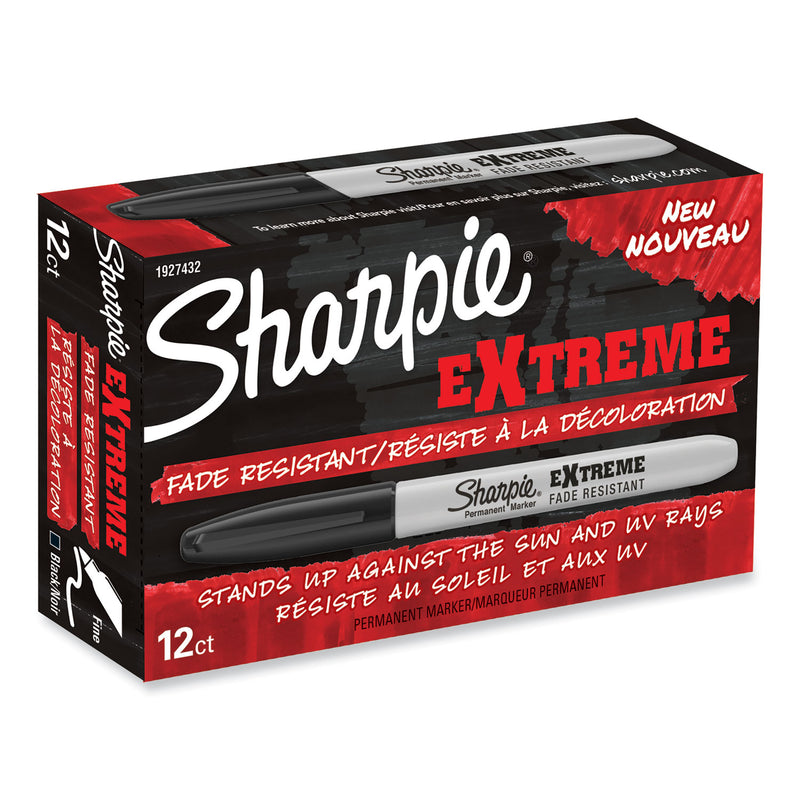 Sharpie Extreme Marker, Fine Bullet Tip, Black, Dozen