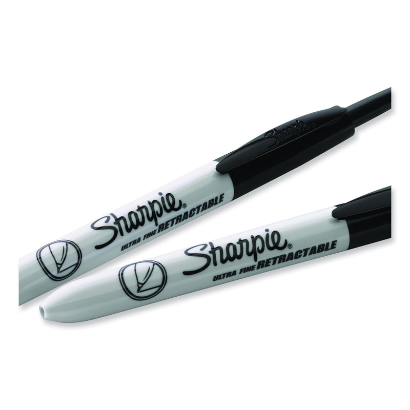 Sharpie Retractable Permanent Marker Value Pack, Fine Bullet Tip, Black, 36/Pack