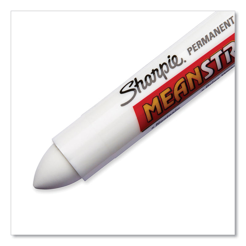 Sharpie Mean Streak Marking Stick, Broad Bullet Tip, White