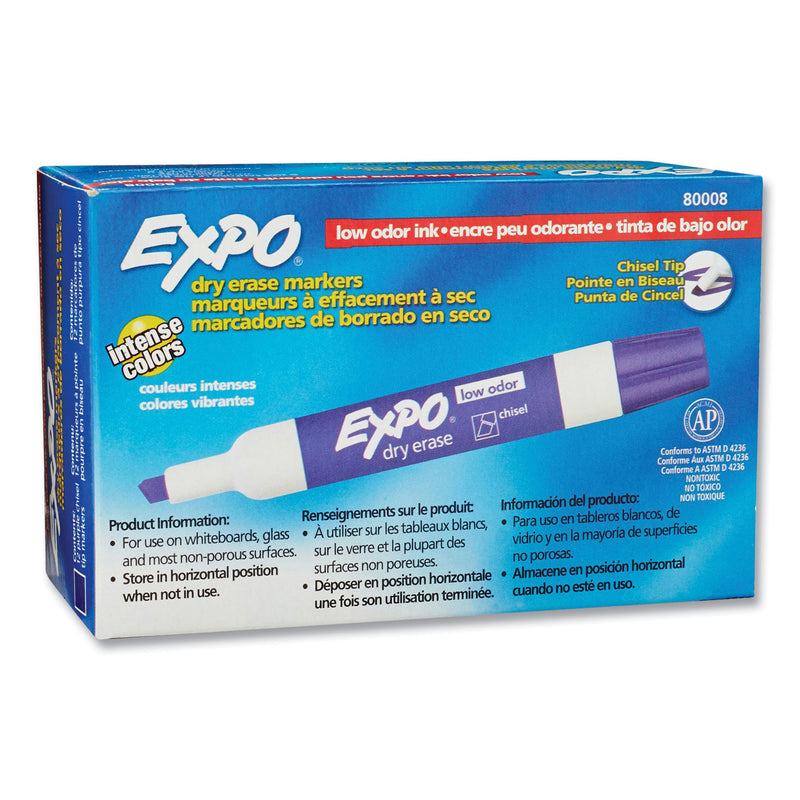 EXPO Low-Odor Dry-Erase Marker, Broad Chisel Tip, Purple