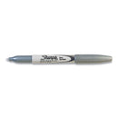 Sharpie Metallic Fine Point Permanent Markers, Fine Bullet Tip, Metallic Silver, Dozen