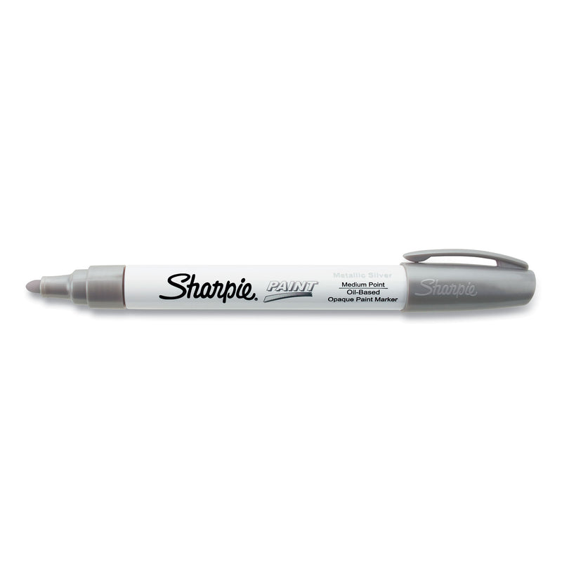 Sharpie Permanent Paint Marker, Medium Bullet Tip, Silver