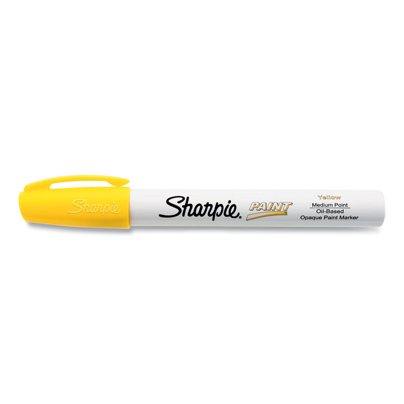 Sharpie Permanent Paint Marker, Medium Bullet Tip, Yellow