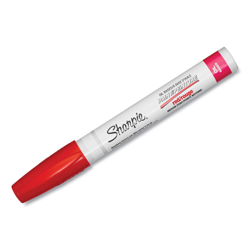 Sharpie Permanent Paint Marker, Medium Bullet Tip, Red
