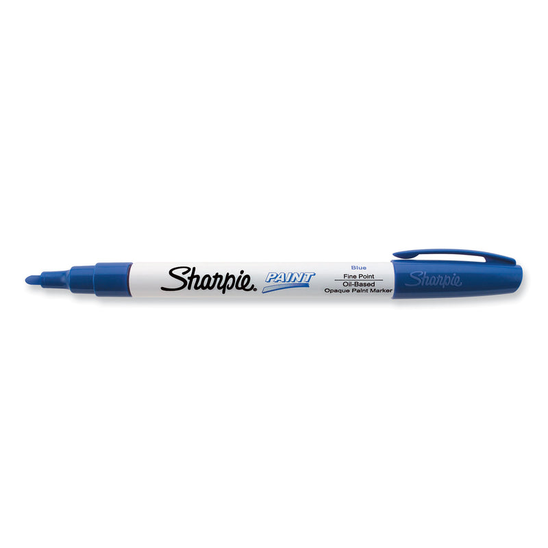 Sharpie Permanent Paint Marker, Fine Bullet Tip, Blue