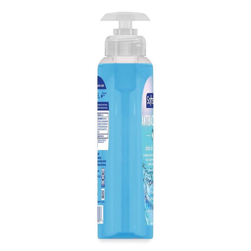 Softsoap Antibacterial Hand Soap, Cool Splash, 11.25 oz Pump Bottle, 6/Carton