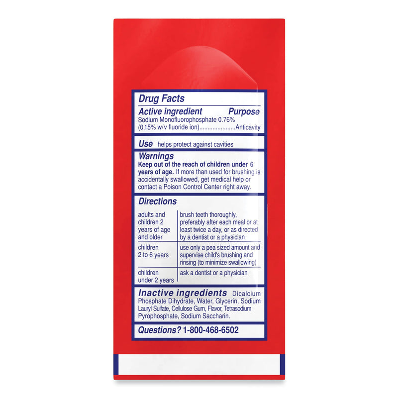 Colgate Cavity Protection Toothpaste, Regular Flavor, 0.15 oz Sachet, 1,000/Carton