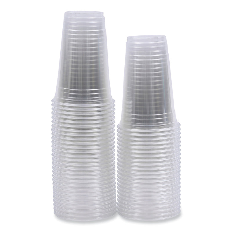 Boardwalk Clear Plastic Cold Cups, 20 oz, PET, 50 Cups/Sleeve, 20 Sleeves/Carton