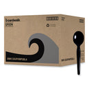 Boardwalk Heavyweight Polystyrene Cutlery, Soup Spoon, Black, 1000/Carton