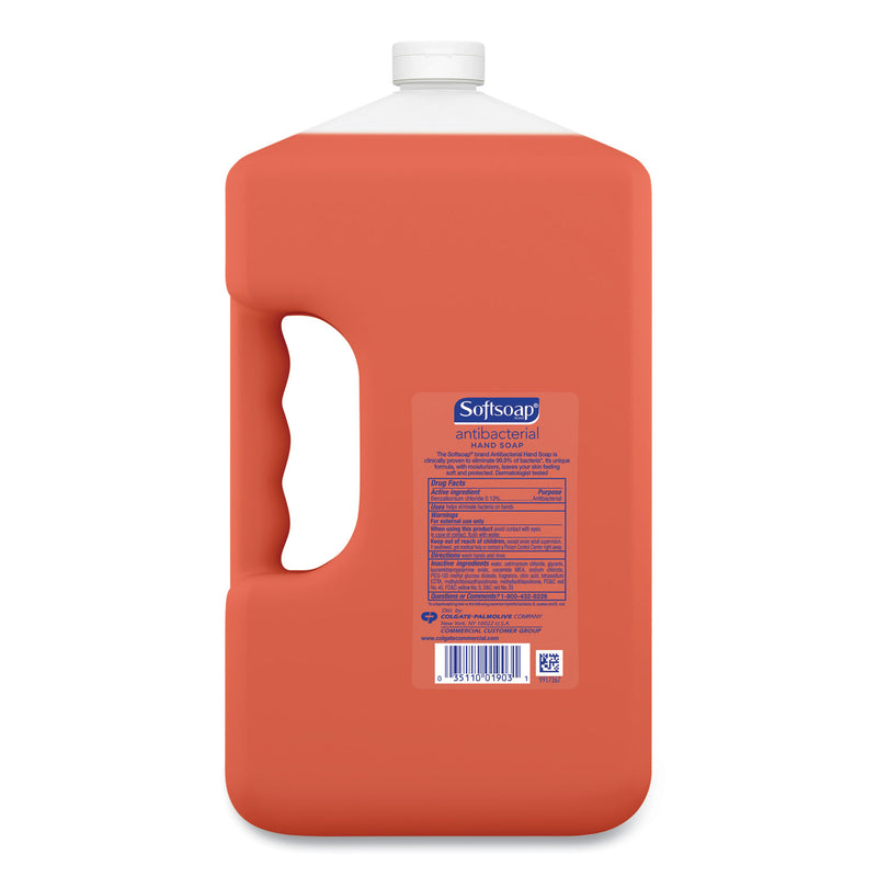 Softsoap Antibacterial Liquid Hand Soap Refill, Crisp Clean, 1 gal Bottle, 4/Carton