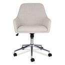 Workspace by Alera Mid-Century Task Chair, Supports Up to 275 lb, 18.9" to 22.24" Seat Height, Cream Seat, Cream Back