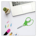 Westcott Soft Handle Kids Scissors, Rounded Tip, 5" Long, 1.75" Cut Length, Assorted Straight Handles, 12/Pack