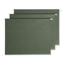 Smead 100% Recycled Hanging File Folders with ProTab Kit, Letter Size, 1/3-Cut, Standard Green