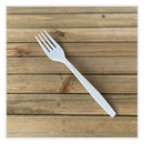 Boardwalk Heavyweight Polypropylene Cutlery, Fork, White, 1000/Carton