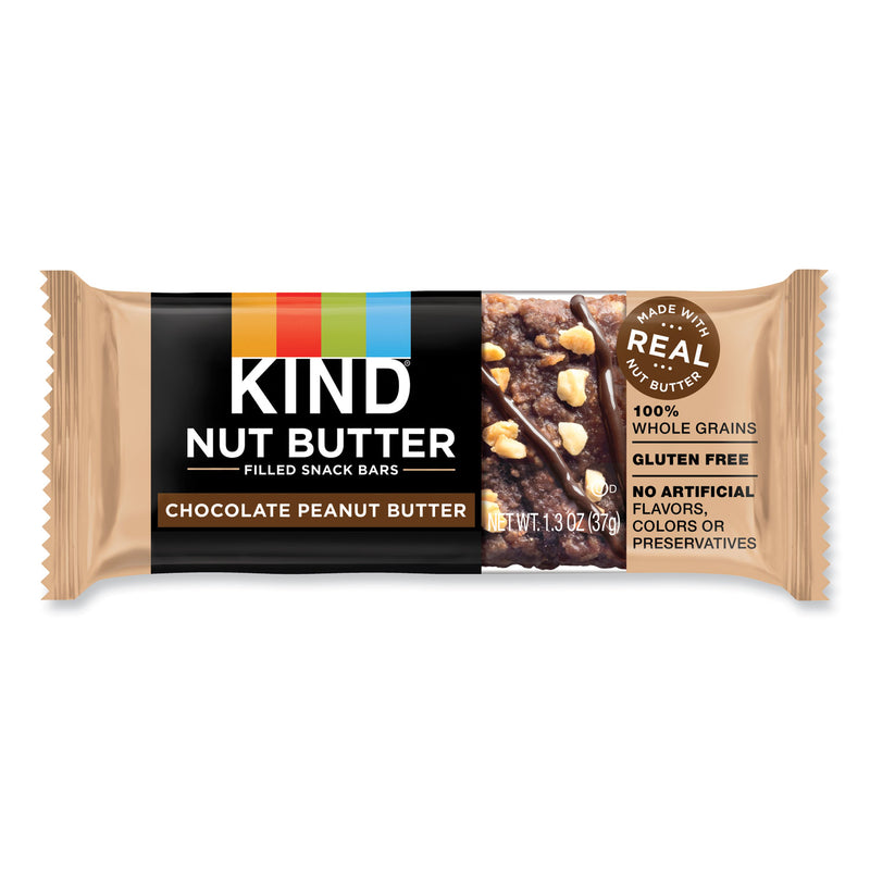 KIND Nut Butter Filled Snack Bars, Chocolate Peanut Butter, 1.3 oz, 4/Pack