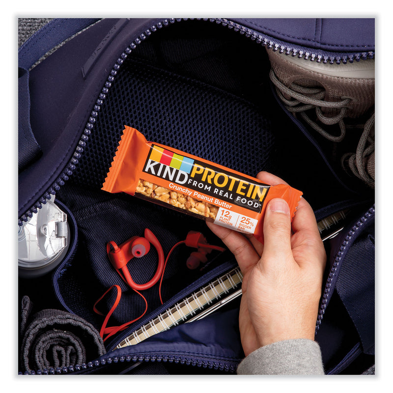 KIND Protein Bars, Crunchy Peanut Butter, 1.76 oz, 12/Pack