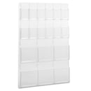 Safco Reveal Clear Literature Displays, 18 Compartments, 30w x 2d x 45h, Clear