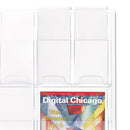 Safco Reveal Clear Literature Displays, 12 Compartments, 30w x 2d x 34.75h, Clear