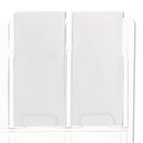 Safco Reveal Clear Literature Displays, 8 Compartments, 20.5w x 2d x 20.5h, Clear