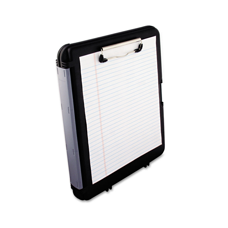 Saunders WorkMate II Storage Clipboard, 0.5" Clip Capacity, Holds 8.5 x 11 Sheets, Black/Charcoal