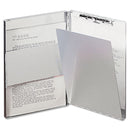 Saunders Snapak Aluminum Side-Open Forms Folder, 0.5" Clip Capacity, Holds 8.5 x 14 Sheets, Silver