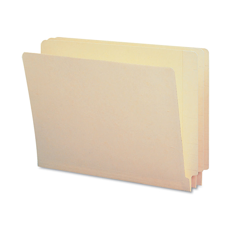 Smead End Tab Folders with Antimicrobial Product Protection, Straight Tabs, Letter Size, 0.75" Expansion, Manila, 100/Box