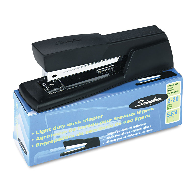 Swingline Light-Duty Full Strip Desk Stapler, 20-Sheet Capacity, Black