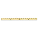 Westcott Wood Yardstick with Metal Ends, 36" Long. Clear Lacquer Finish