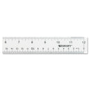 Westcott Clear Flexible Acrylic Ruler, Standard/Metric, 12" Long, Clear