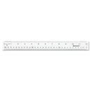 Westcott Clear Flexible Acrylic Ruler, Standard/Metric, 12" Long, Clear