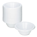 Tablemate Plastic Dinnerware, Bowls, 12 oz, White, 125/Pack