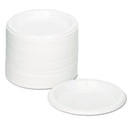 Tablemate Plastic Dinnerware, Plates, 7" dia, White, 125/Pack