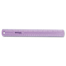 Westcott 12" Jewel Colored Ruler, Standard/Metric, Plastic